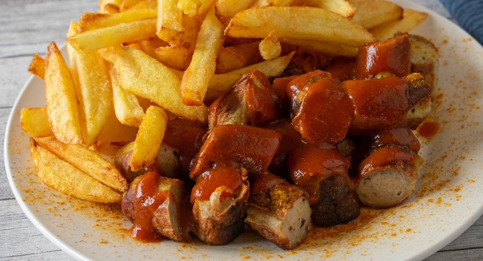 Currywurst mit Pommes